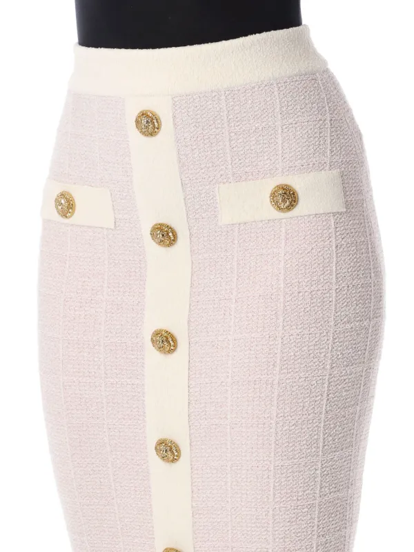 Balmain ボタンディテール スカート | ピンク | FARFETCH JP