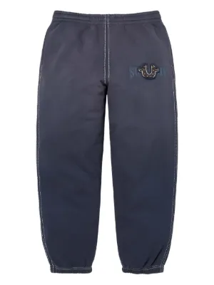 Supreme ネイビー ロゴパンツ Supreme logo-print Track Pants | Blue | FARFETCH