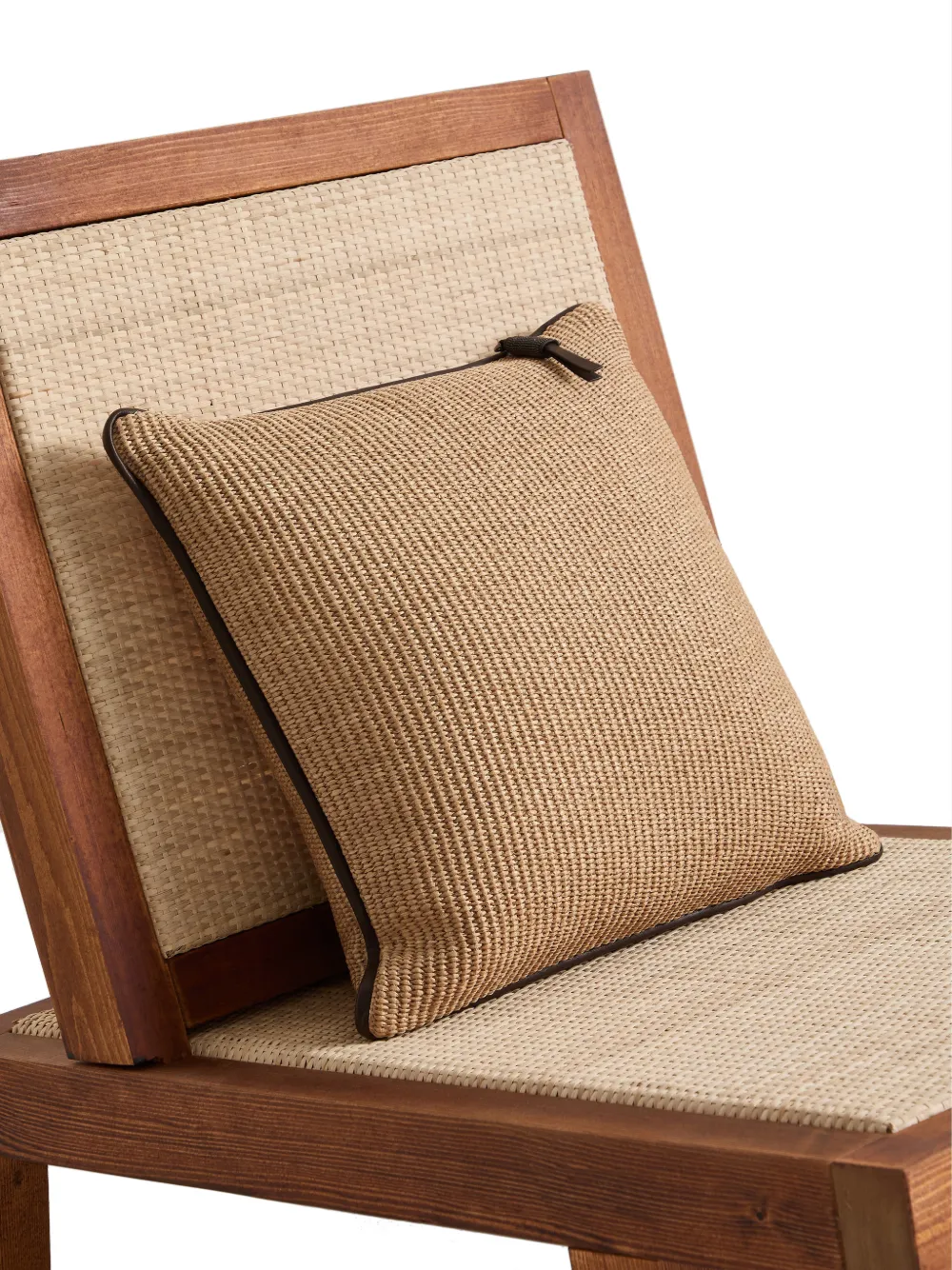 Brunello Cucinelli ラフィアエフェクト テクノコットン レザー