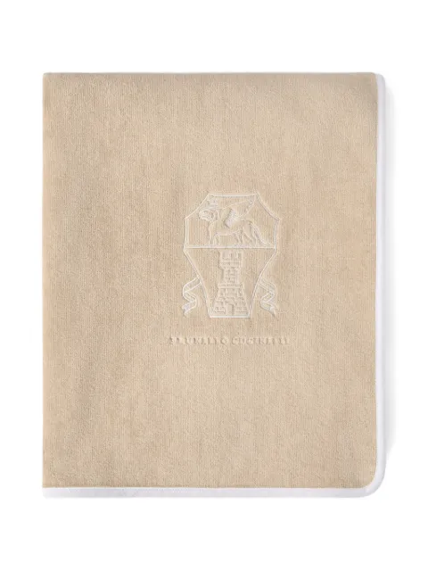 Brunello Cucinelli cotton terrycloth towel with embroidery