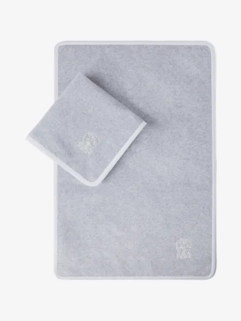 Brunello Cucinelli 2-piece cotton terrycloth towel set with embroidery