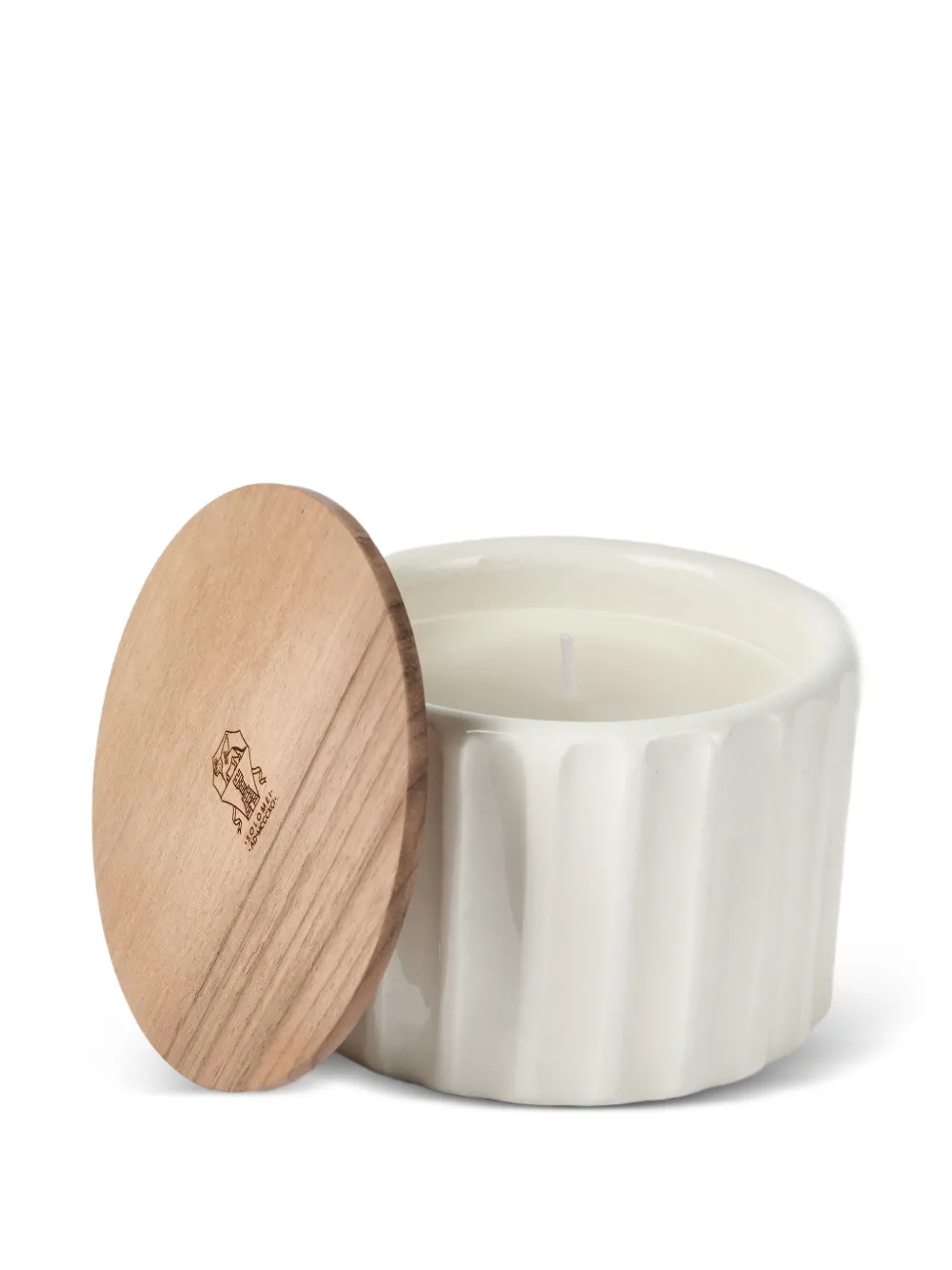  Brunello Cucinelli Ridged Ceramic Scented Candle - White 