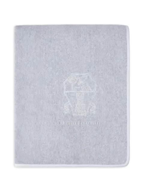 Brunello Cucinelli cotton terrycloth towel with embroidery