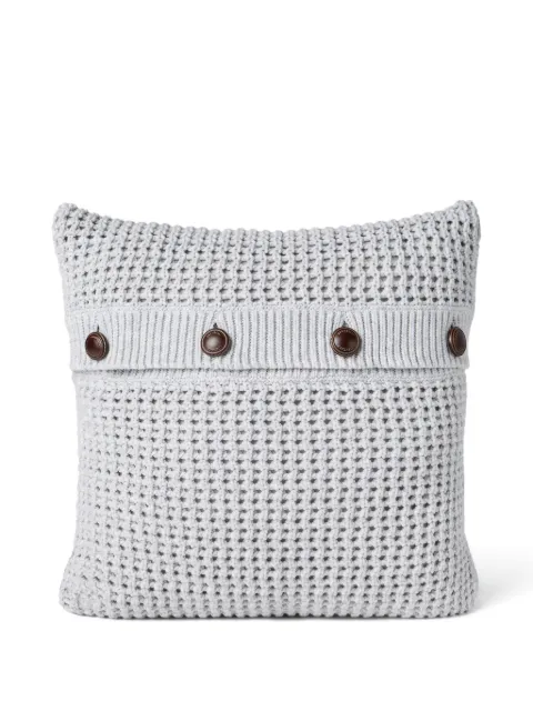 Brunello Cucinelli buttoned net-knit cushion pillow