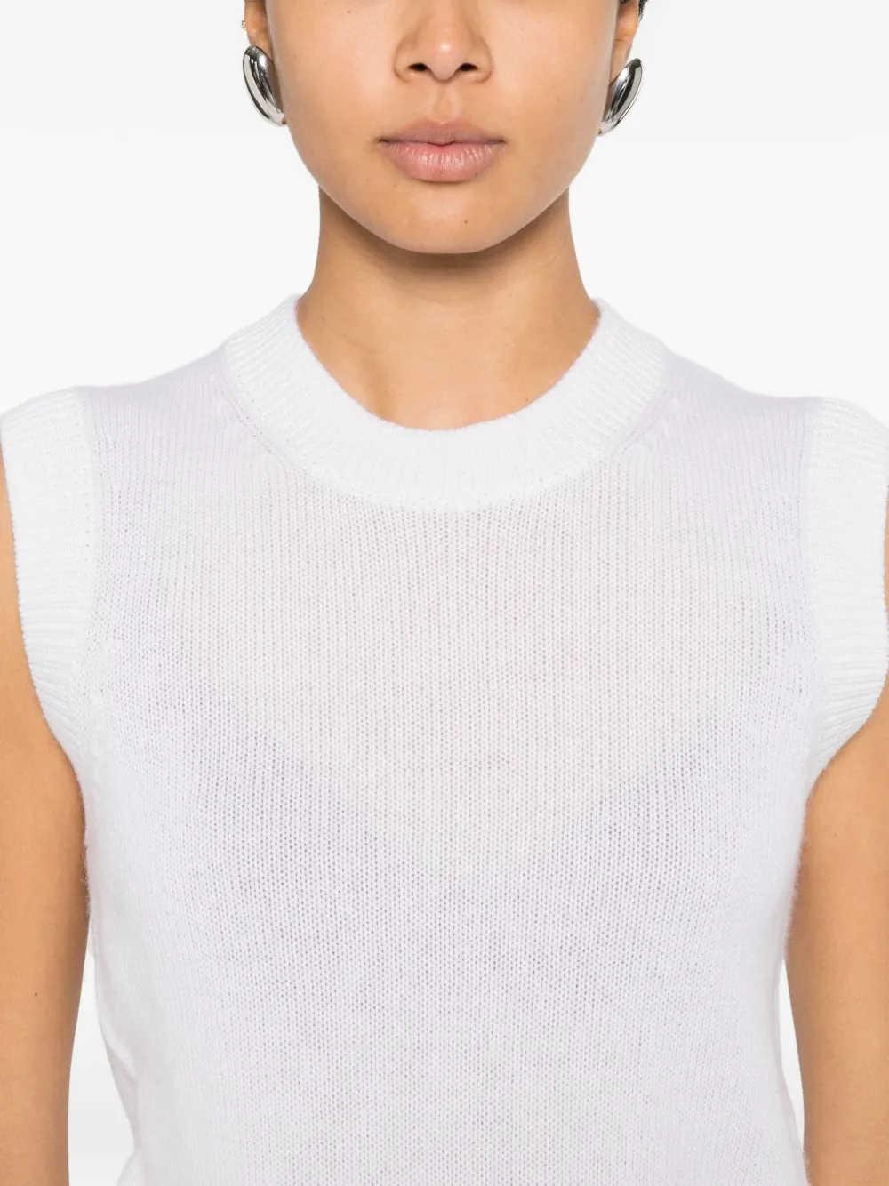 Allude Mouwloze top Wit