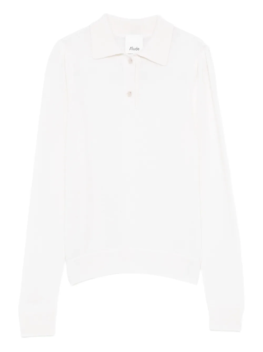 Allude button-fastening polo shirt - Bianco