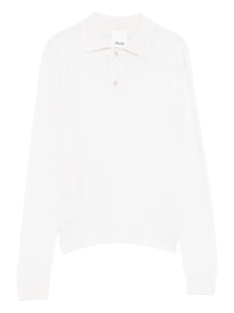 Allude button-fastening polo shirt