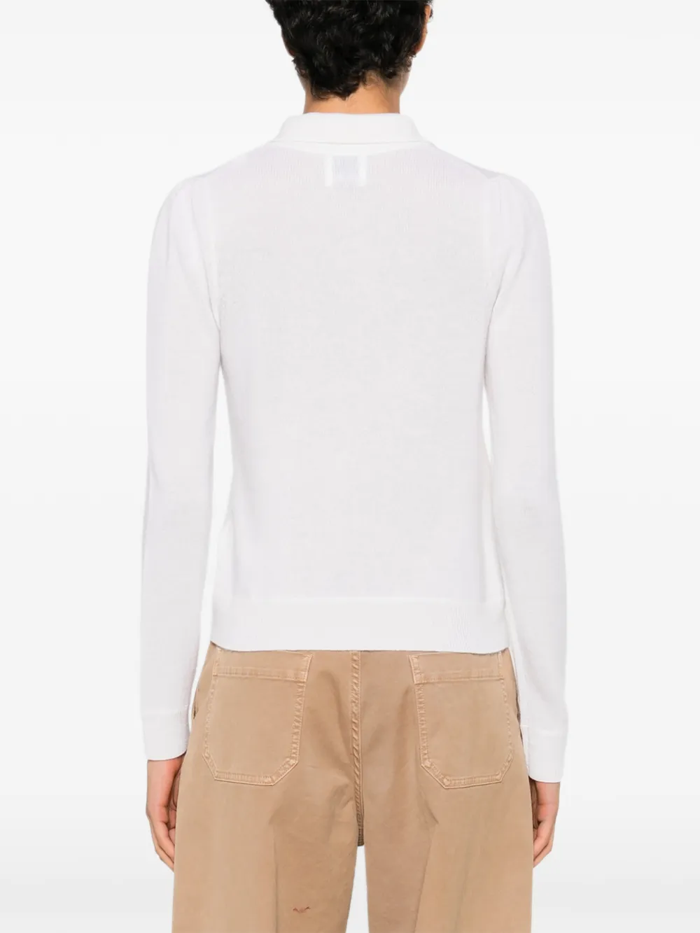 Allude Poloshirt met knoopsluiting Wit