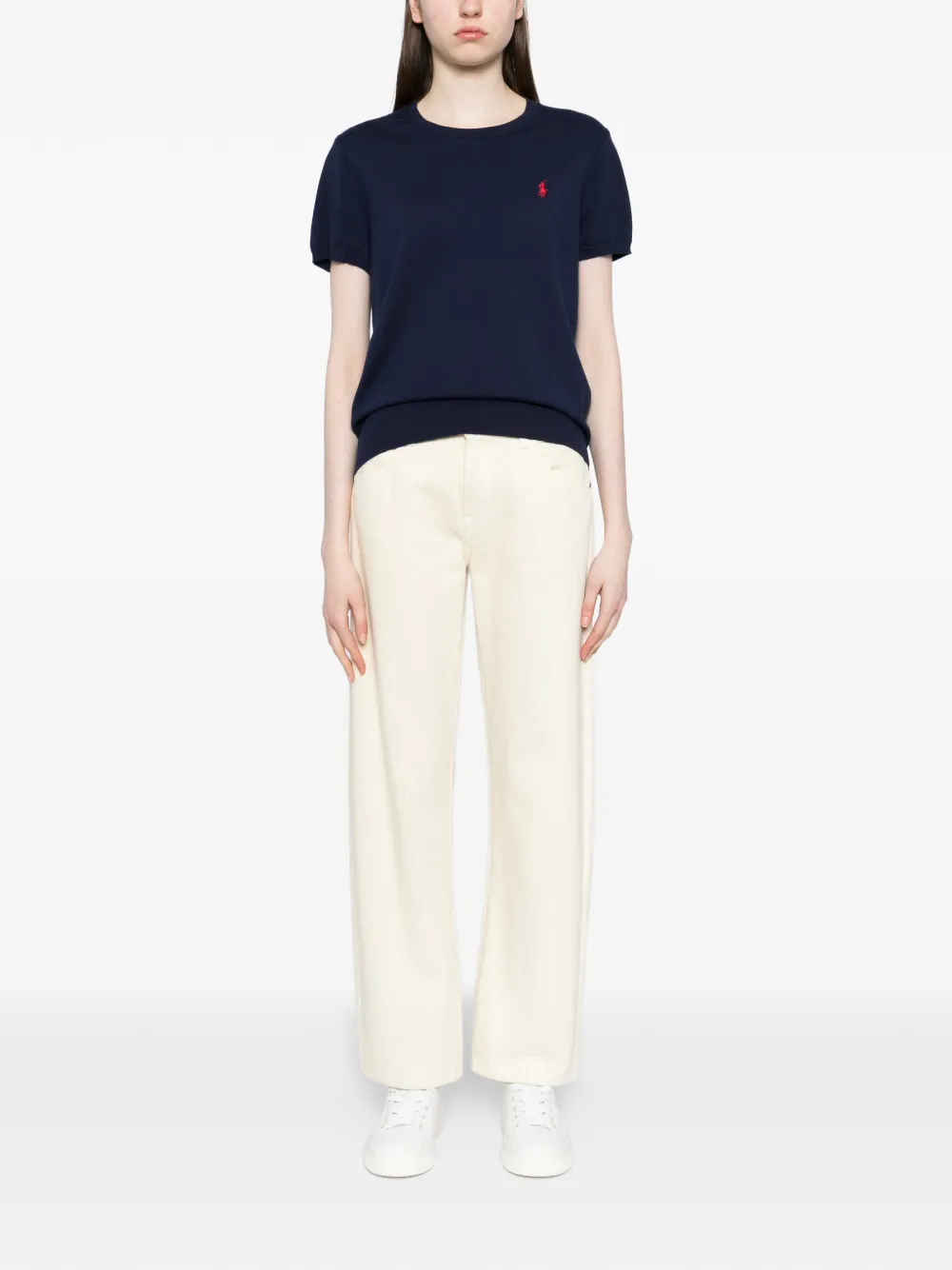 Polo Ralph Lauren Gebreide top met geborduurd logo Blauw