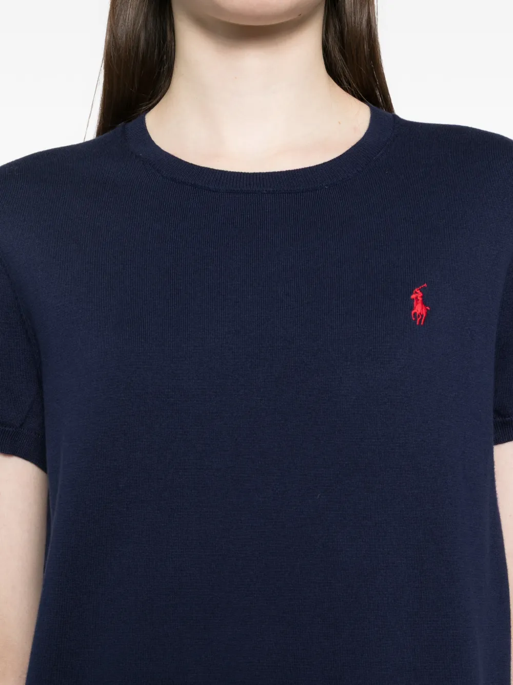 Polo Ralph Lauren Gebreide top met geborduurd logo Blauw