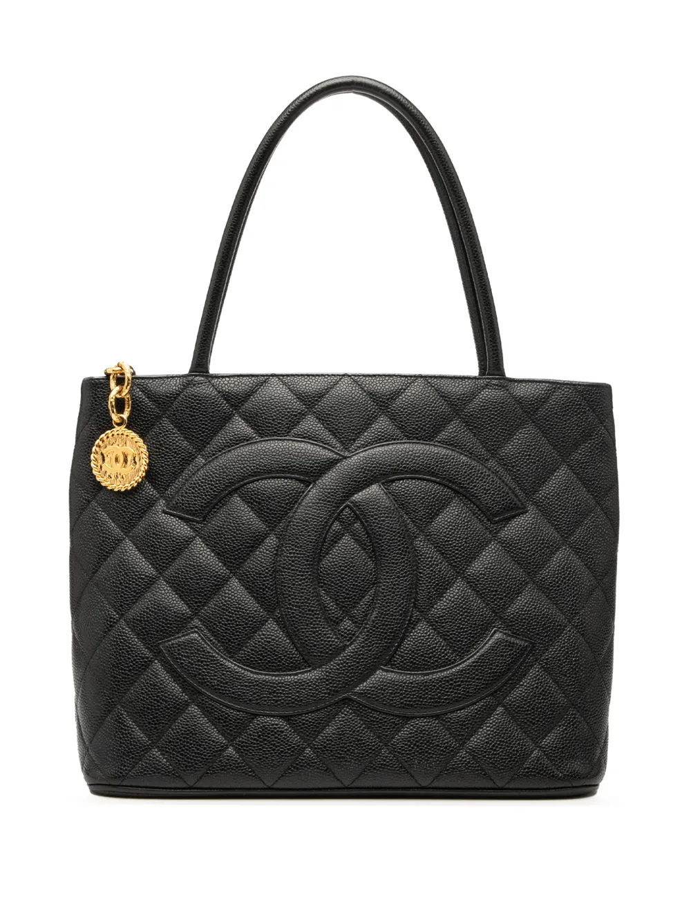 CHANEL Pre-Owned 2000-2002 Caviar Medallion tote bag - Nero