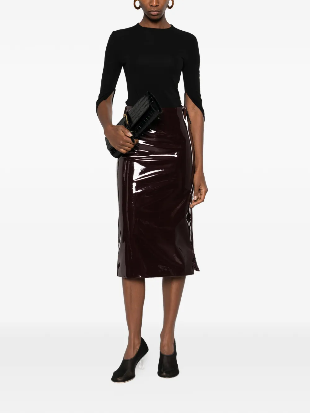 The Frankie Shop Samantha zip fastening skirt - Rood