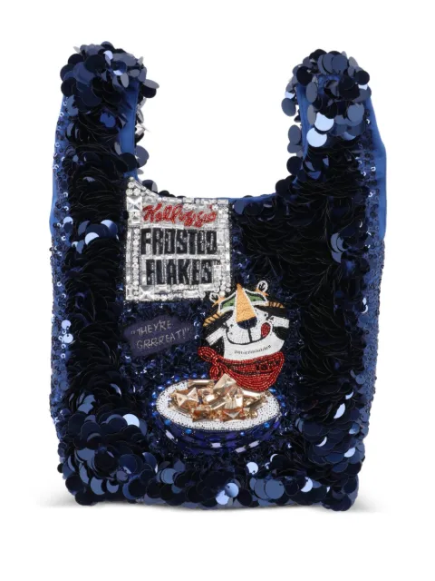 Anya Hindmarch blue tote bag