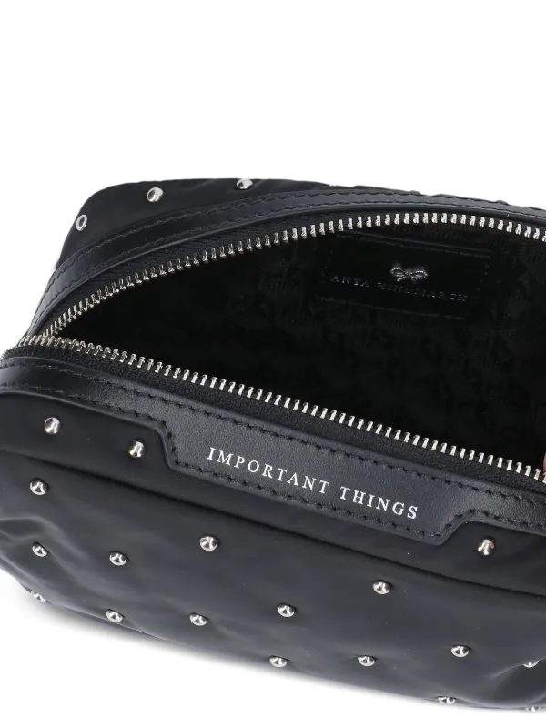 Anya Hindmarch ジップアップ クラッチバッグ | ブラック | FARFETCH JP