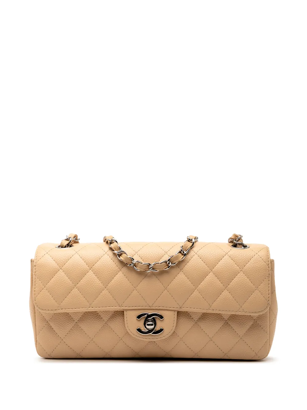 CHANEL Pre-Owned 2008-2009 Classic Caviar East West Single Flap shoulder bag - Marrone