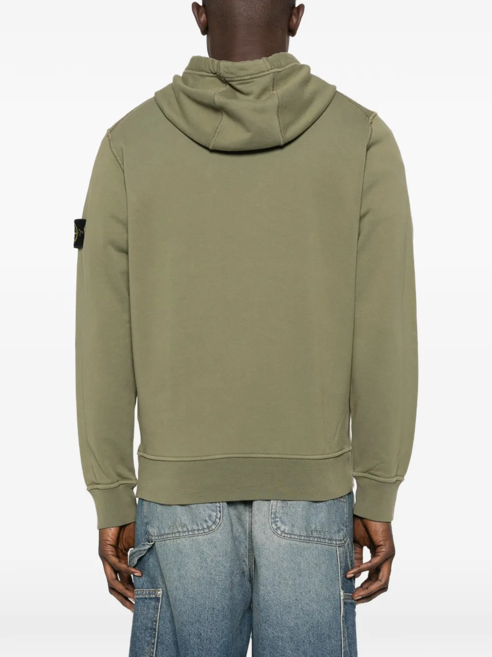 Stone Island Sweater met capuchon en zak Groen