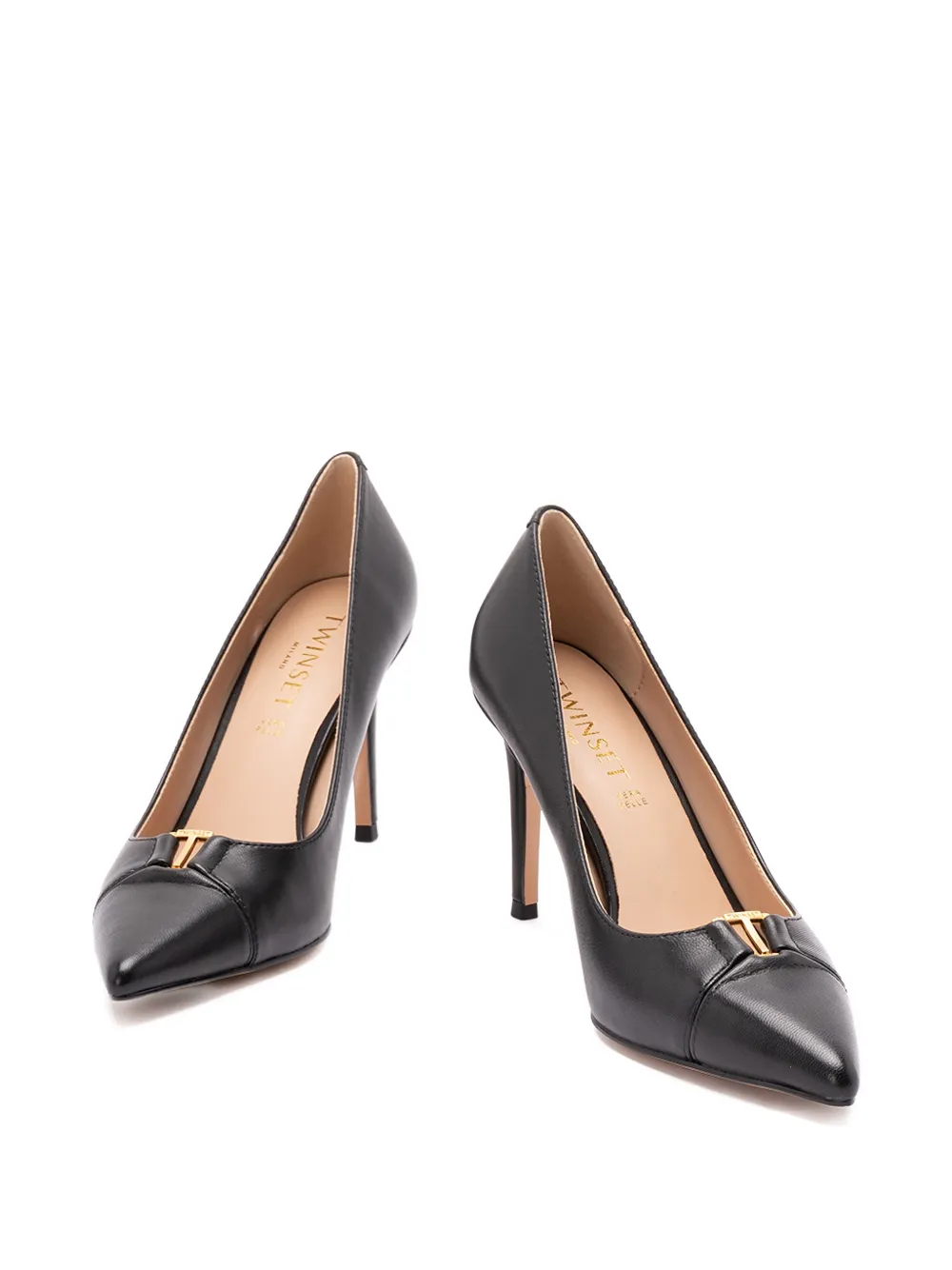TWINSET detail pointed pumps Zwart