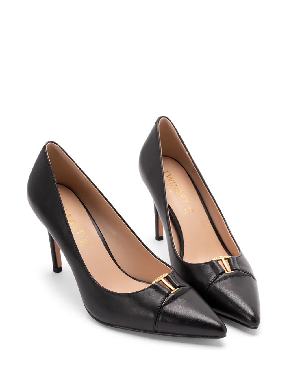 TWINSET detail pointed pumps Zwart