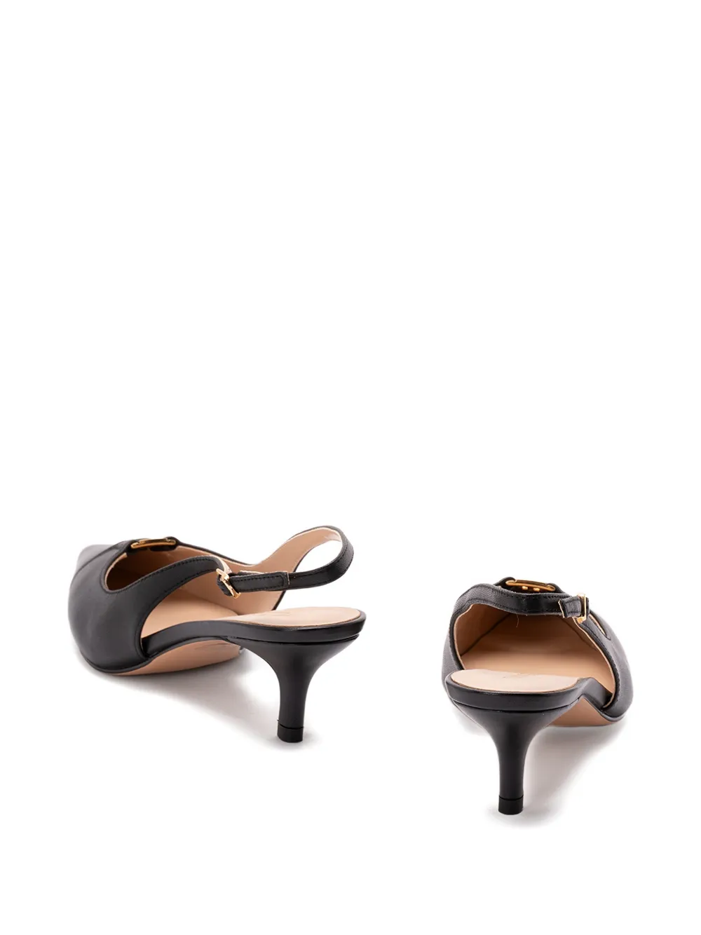 TWINSET buckle kitten heel pumps Zwart
