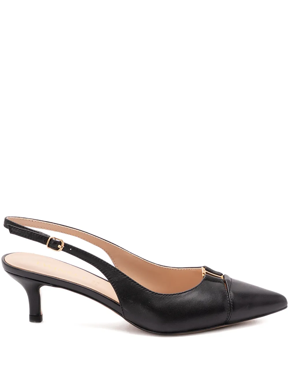 TWINSET buckle kitten heel pumps - Nero