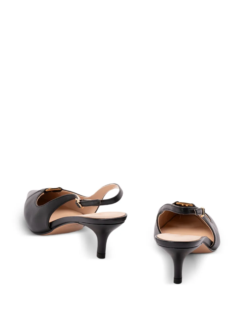  Twinset Buckle Kitten Heel Pumps - Black 