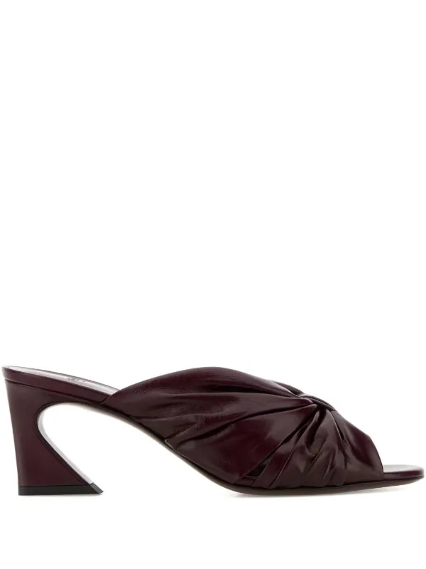 Fendi Arco Twisted Sandals in Red