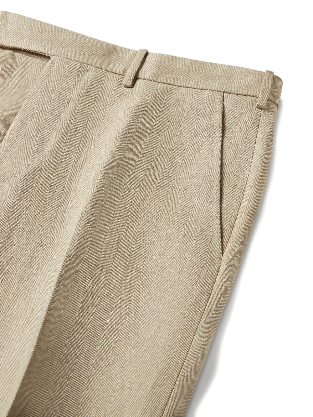 Zegna Oasi pantalon met visgraat-patroon Beige