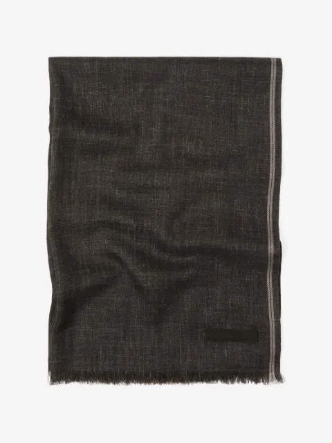 Zegna frayed scarf