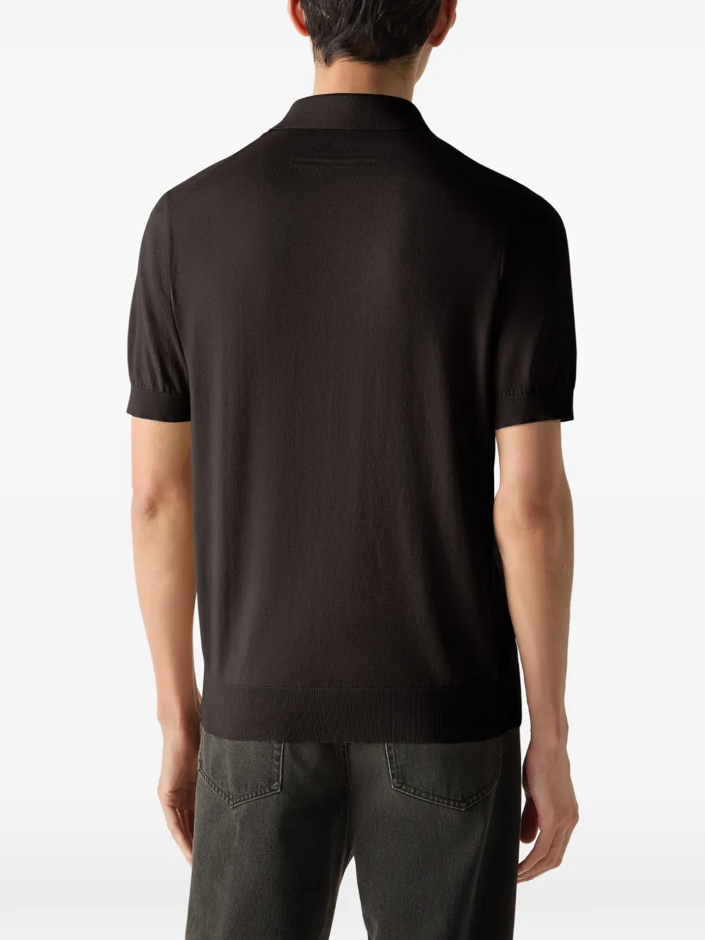 Zegna Katoenen poloshirt Bruin