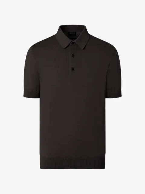Zegna playera tipo polo de algodón