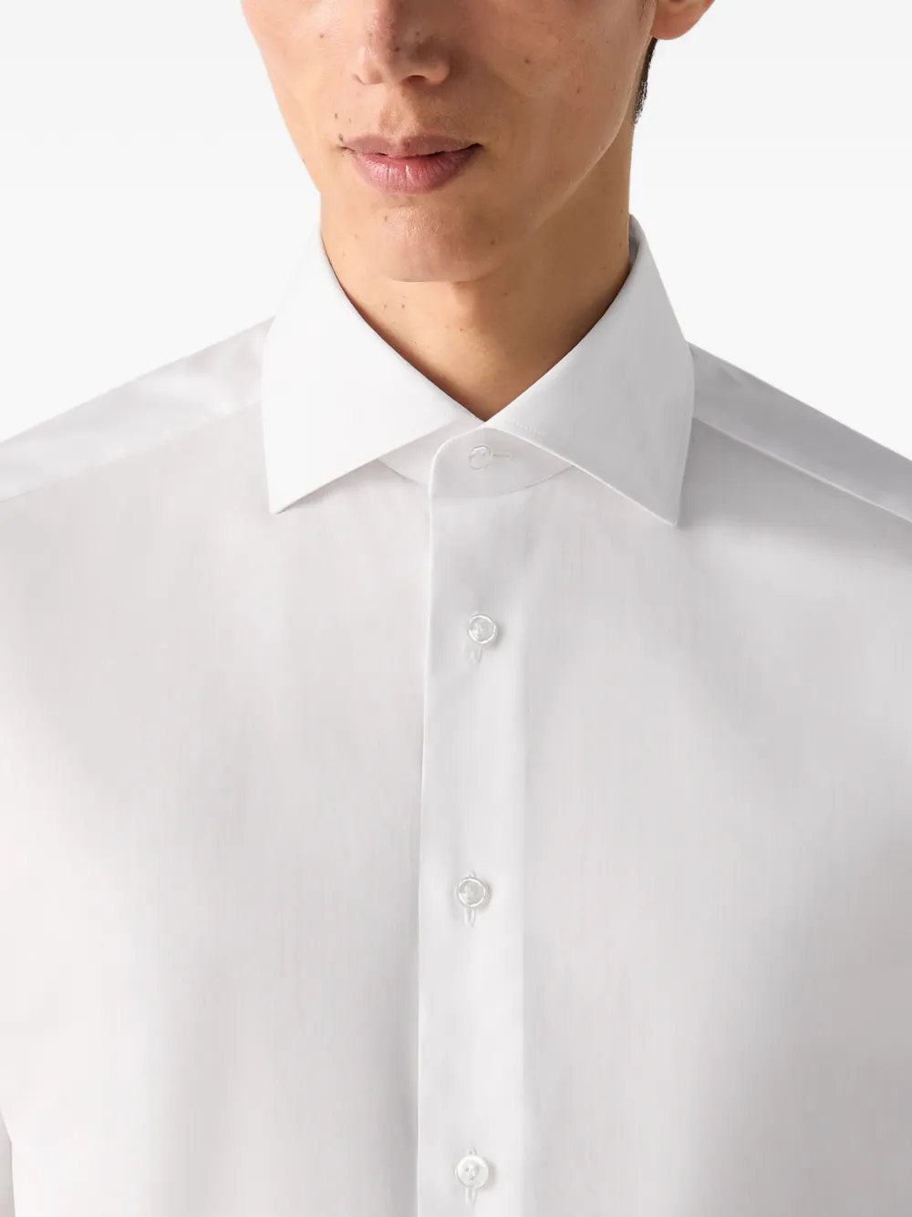 Zegna Katoenen button-up overhemd Wit
