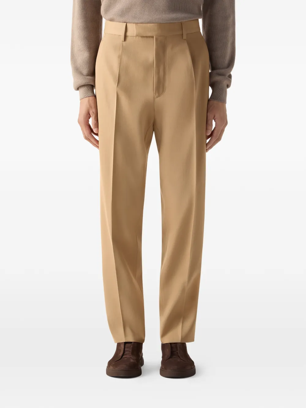  Zegna Pleated Trousers - Neutrals 
