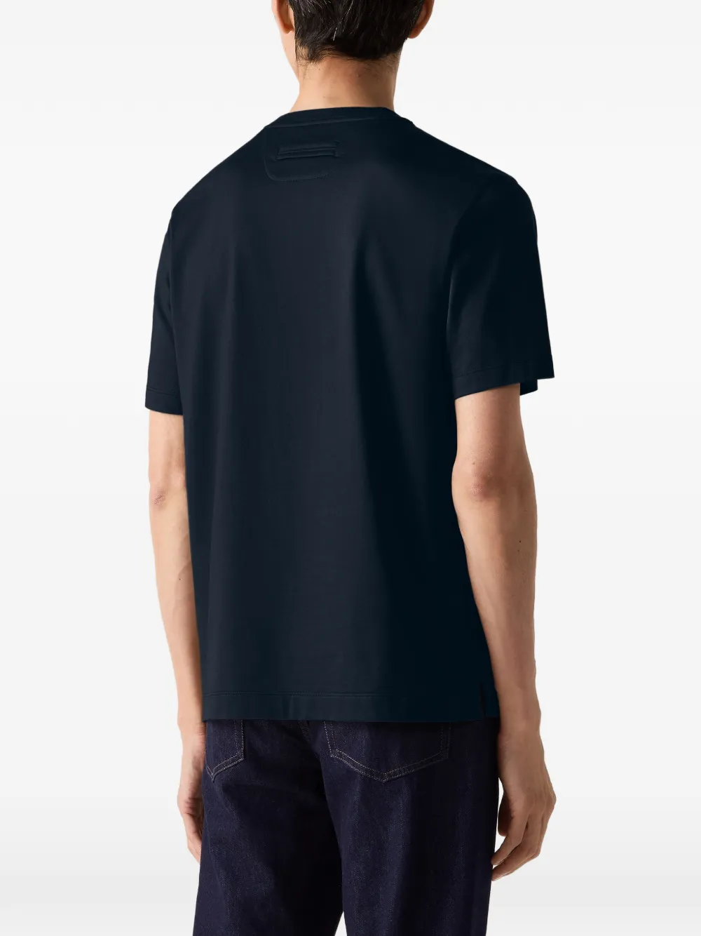 Zegna Piqué T-shirt Blauw