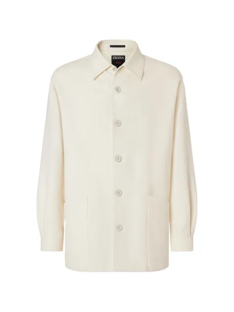 Zegna button-up wool overshirt