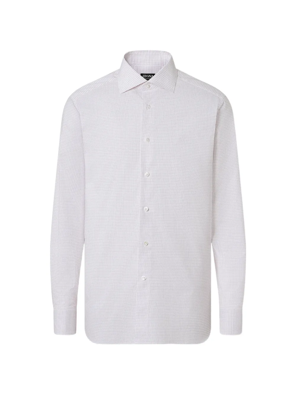 Zegna checked centoventimila cotton shirt - White