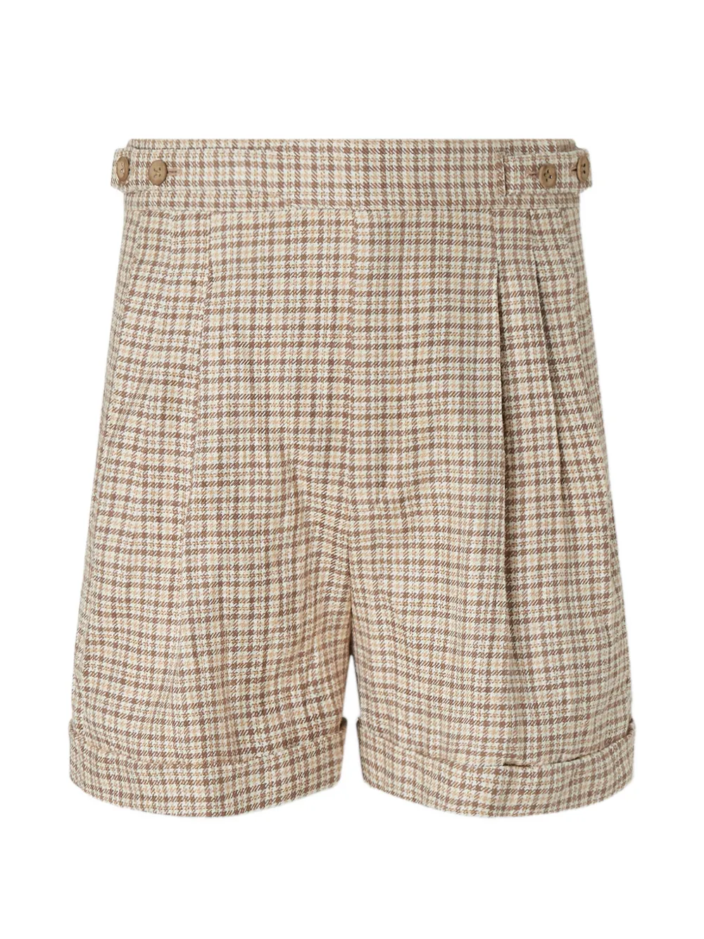 Zegna Shorts plissettati con bottoni - Toni neutri