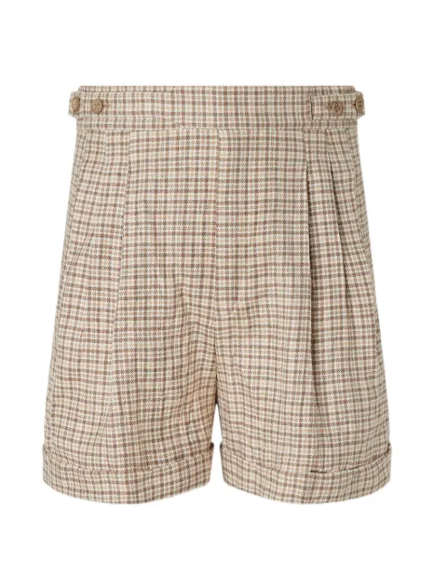 Zegna button-detail pleated silk shorts