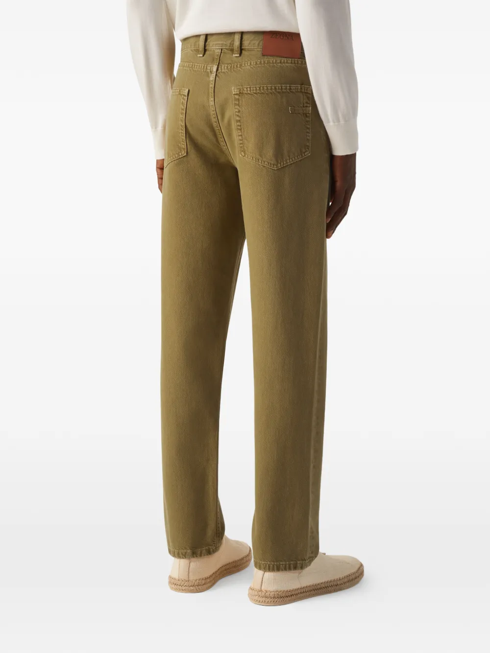 Zegna Katoenen broek Groen