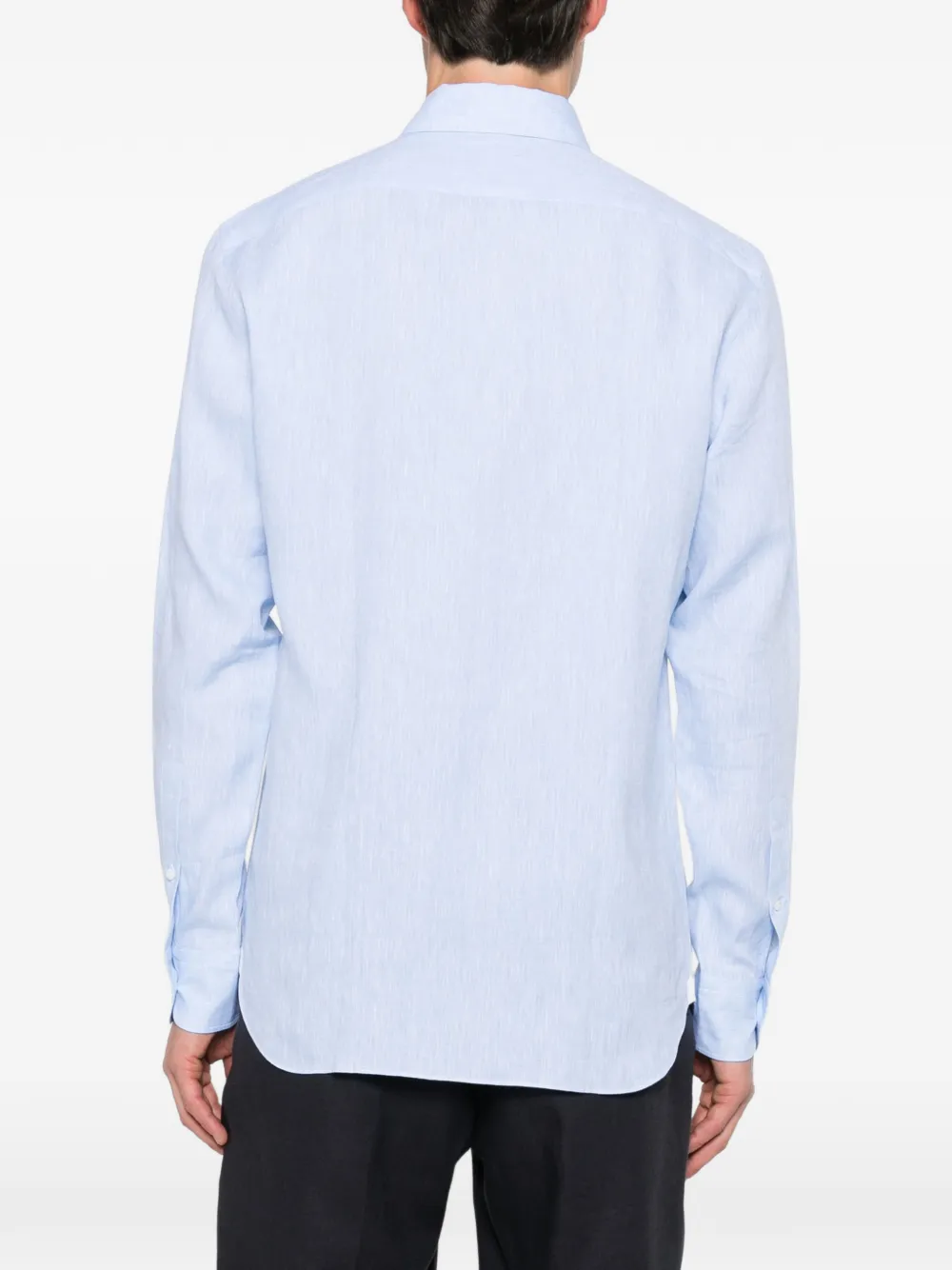 Zegna Linnen overhemd Blauw