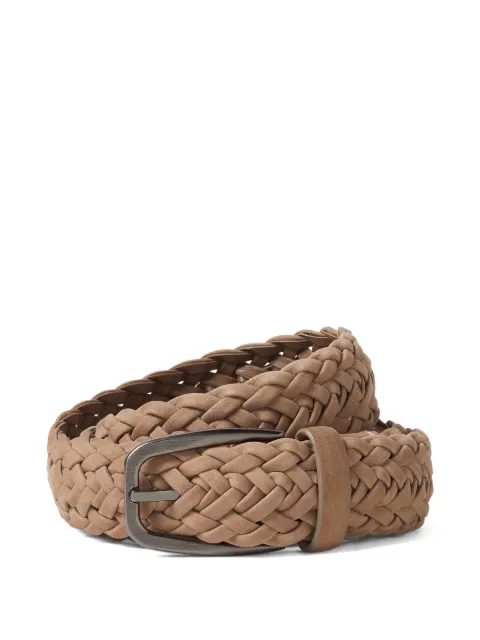 Zegna braided nubuck belt
