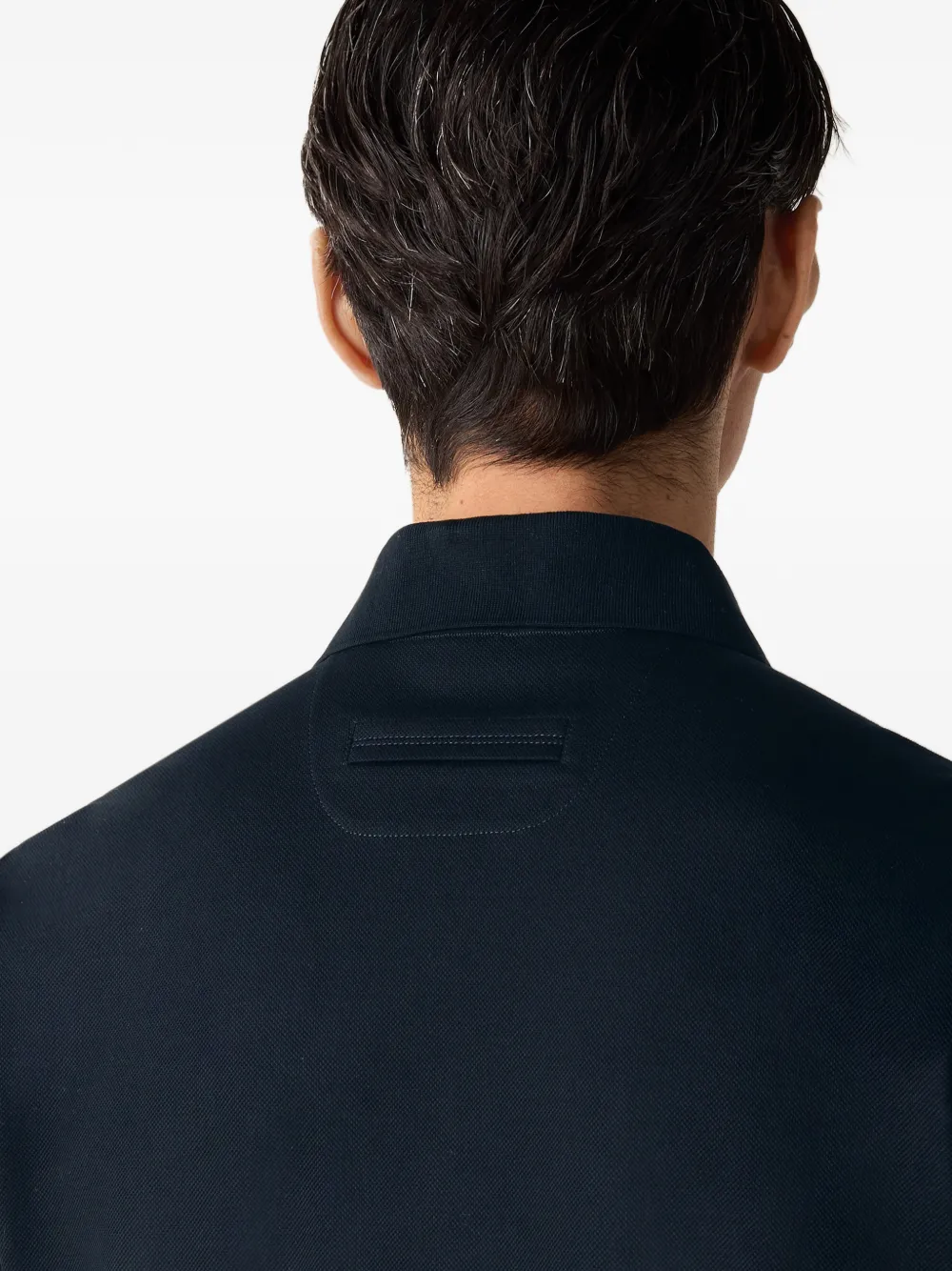 Zegna Katoenen poloshirt met knoop Blauw