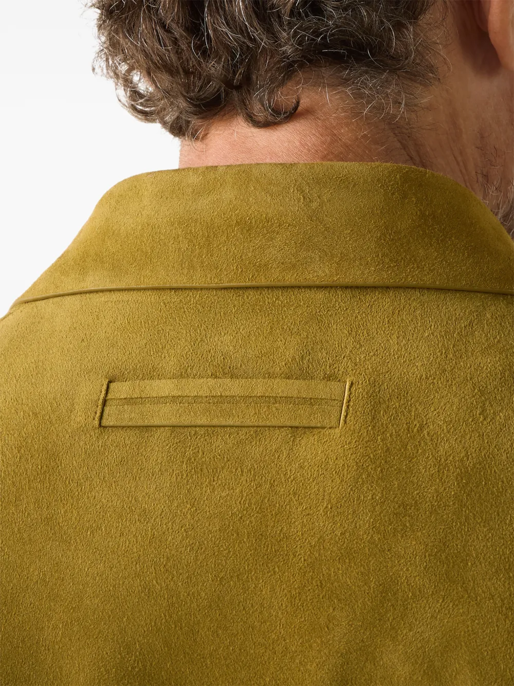 Zegna Leren shirtjack met knopen Groen