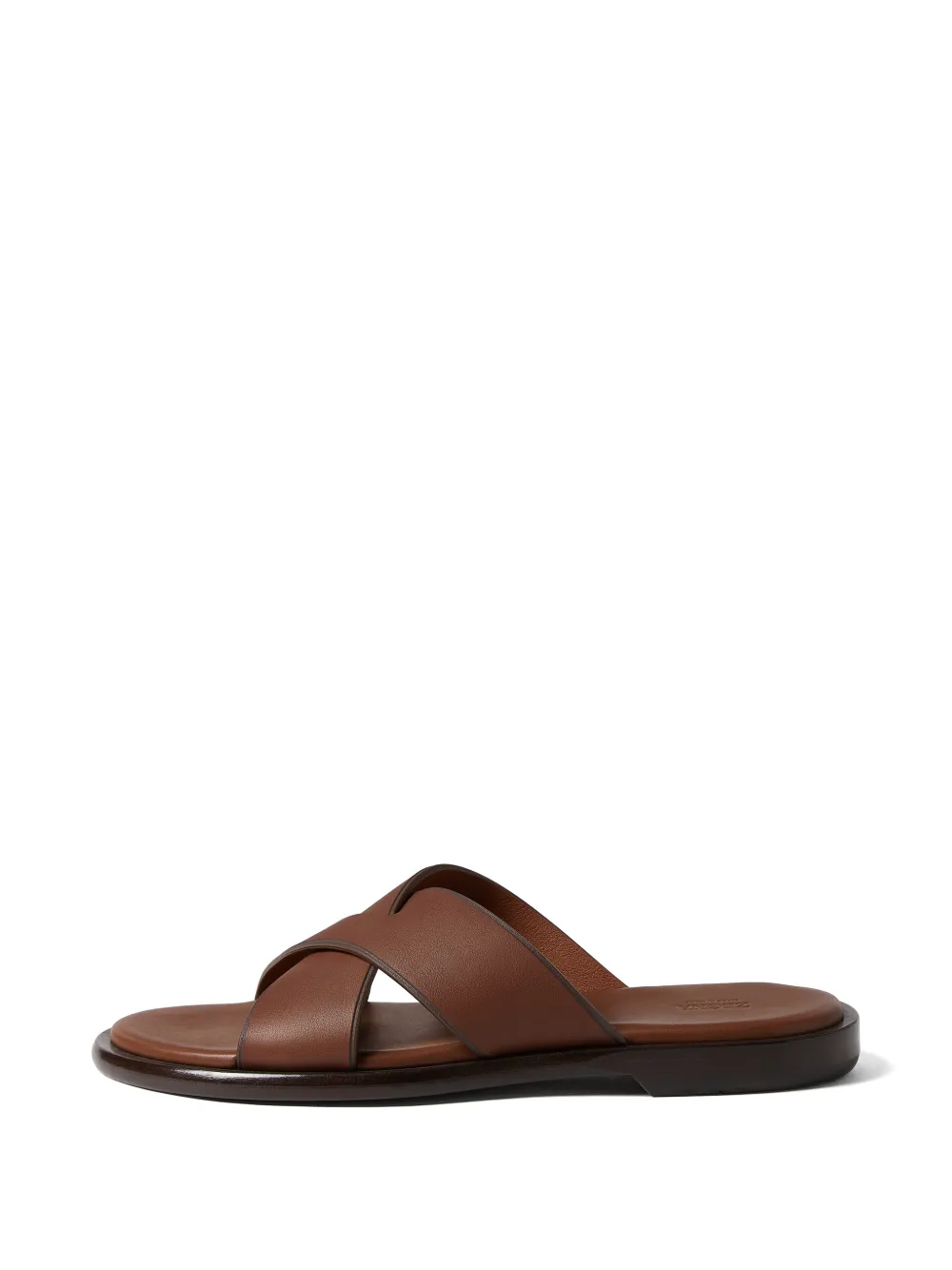 Zegna criss-cross leather sandals - Brown