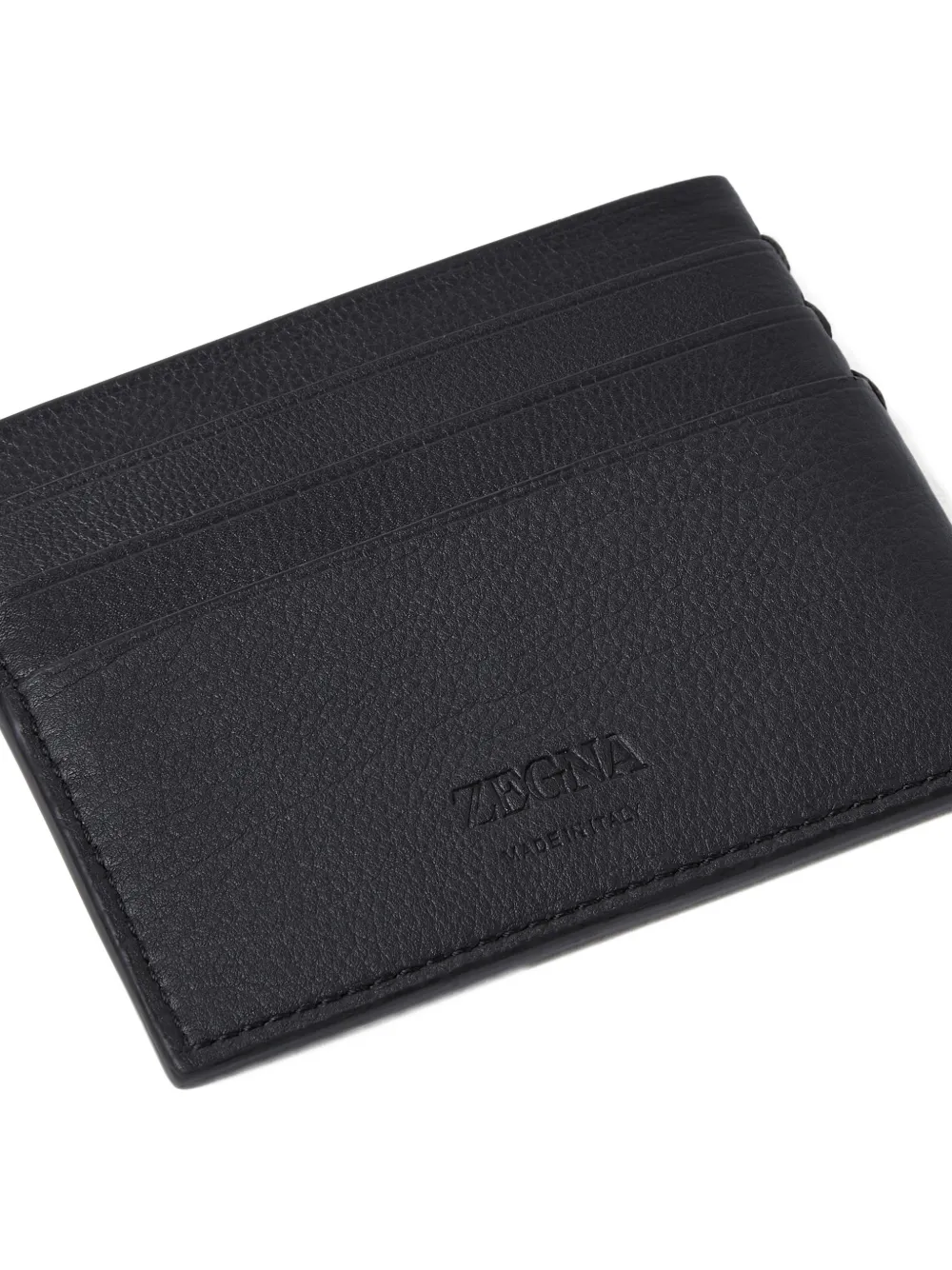 Zegna Leren pasjeshouder Zwart