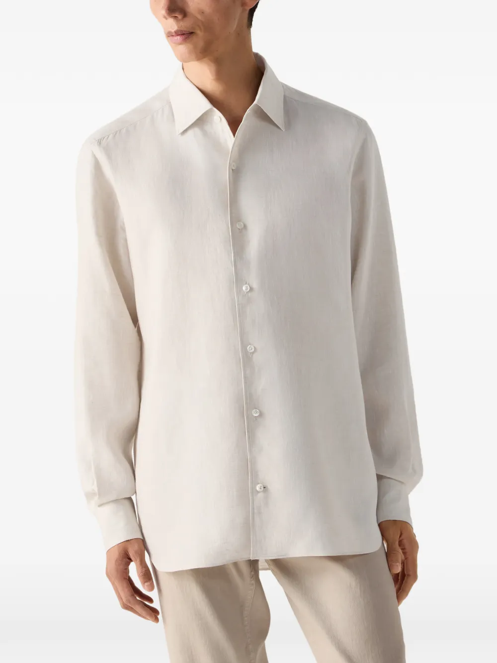 Zegna Button-down overhemd Beige