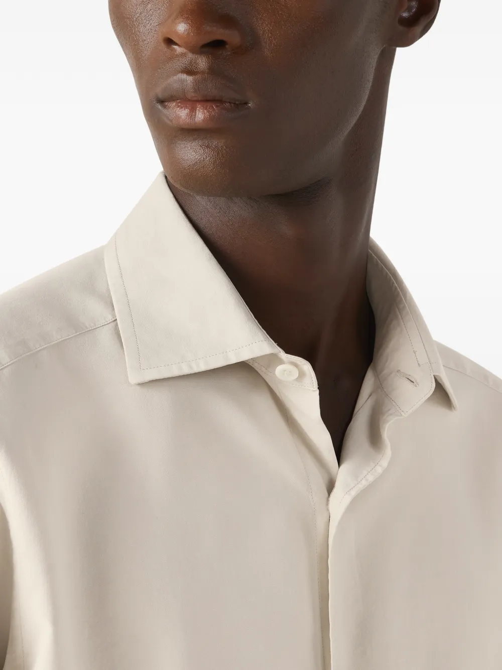 Zegna Overhemd met lange mouwen Beige