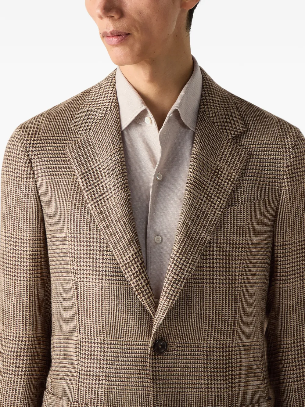 Zegna Geruite blazer Bruin