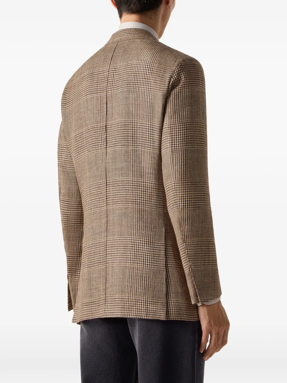 Zegna Geruite blazer Bruin
