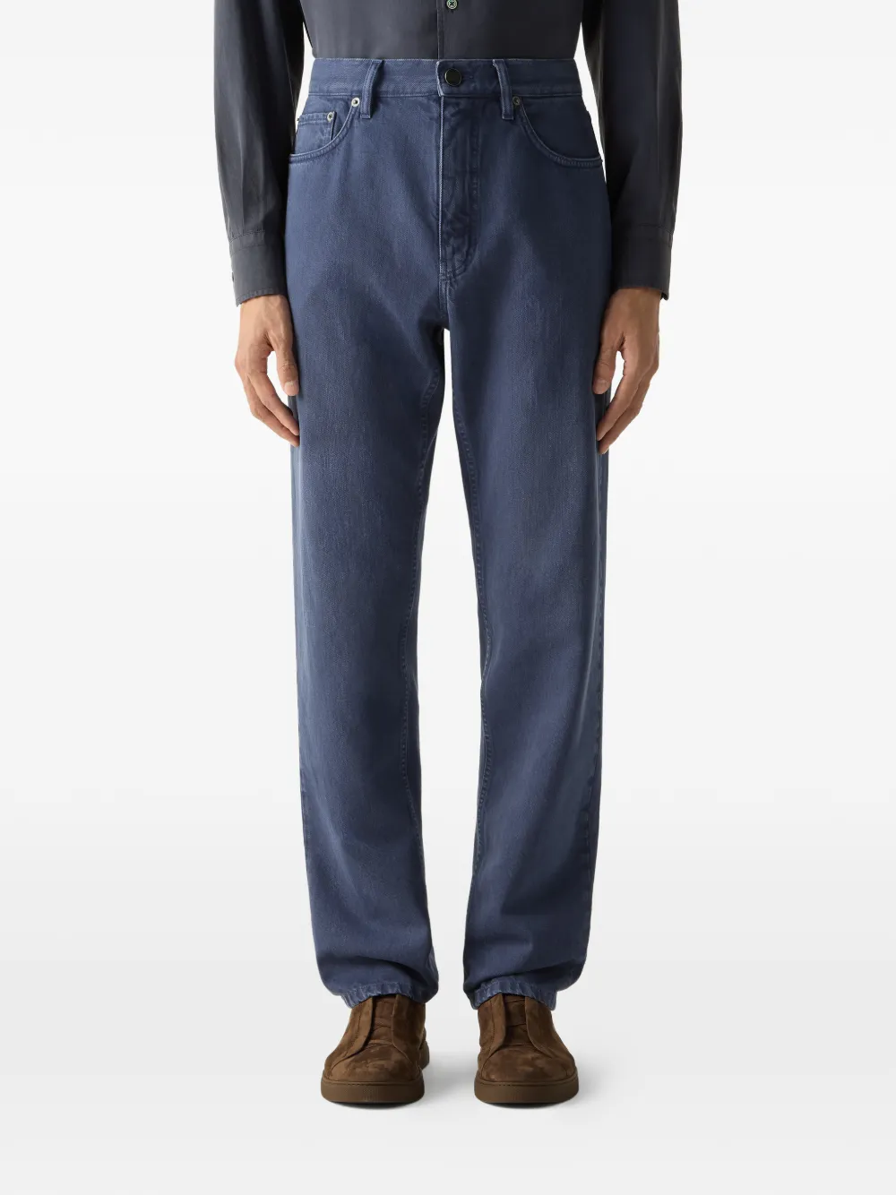 Zegna Katoenen broek Blauw
