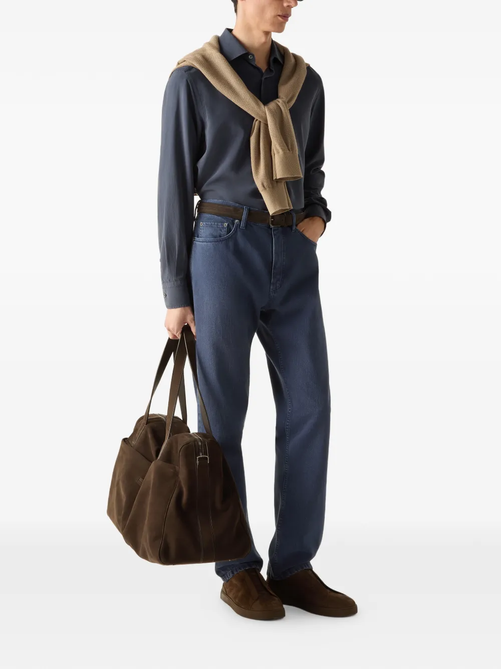 Zegna Katoenen broek Blauw